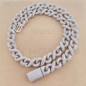 13mm infinite moissanite iced out chain diamond cuban link hip hop necklace