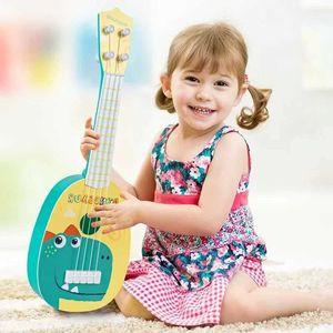 Гитарные детские гитарные инструменты четыре струны Qin Music Montessori Childrens Learning and Education Toys Toys Рождественские подарки WX462156