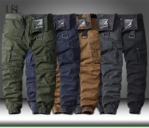 Men Casual Cotton Cargo Pants Elastic Outdoor Hiking king Tactical Sweatpants Male Military MultiPocket Combat Trousers 2203111403051