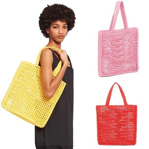 зеркальное качество клатч плеча плетеные сумки из рафии оптом модный дизайнер дорожная пляжная сумка женская мужская черная сумка через плечо роскошная сумка розовая треугольная сумка