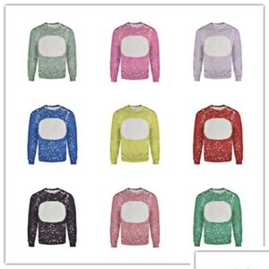 Other Festive & Party Supplies Ups Sublimation Blank Round Neck Spring Autumn Long Sleeve T Shirt Uni Bleach Plover Sweatshirts Family Dhrog