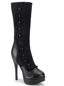 Zapatos Mujer Women Boots الخريف الشتاء مثير الكعب العالي منصة القوطية منتصف العجل الأحذية مختلطة الألوان الشرير السيدات الغربية 1437272