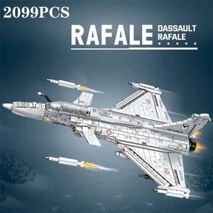 航空機Modle 2099 Rafale Fighter Model Bulindings Blocks DIY Military Aircraftシリーズアセンブリブロック