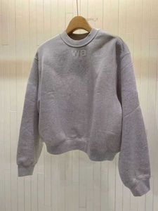 Loose Letter Printing Round Neck Plush Sweater Niche Autumn and Winter Womens Bottom Top
