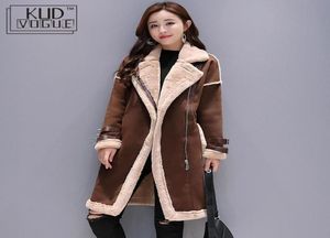 Donne Fucice Agnello Agnishi in legno Femmina Femmina Spessata Shearling Caldo Capotte di pelle Suede Giacche in pelle Autunno Inverno Strana da femmina T195136216