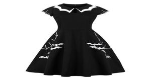 Halloween 5xl 4xl plus size bat broderi klänning kvinnor punk party klänningar bowknot självgotisk klänningskläder swing vestidos y190129314645