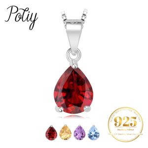 POTIY PEAR 2CT AZUL TOPAZ AZUL CITRINO GARNET AMETHYST PENENTE CONFORME