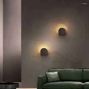 Vägglampa Nordice lampor Led Light Glass Ball Corridor Bedroom vardagsrum Lampara Pared Monkey