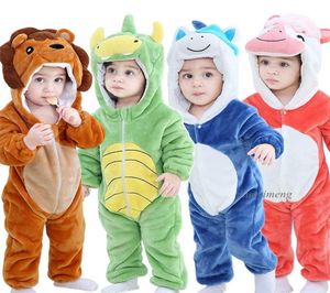 Baby Rompers Winter Kigurumi Lion Costume for Girls Boys Toddler Animal kombinezon dla niemowląt Ubrania piżamy piżamowe dzieci ropa bebes 26248113