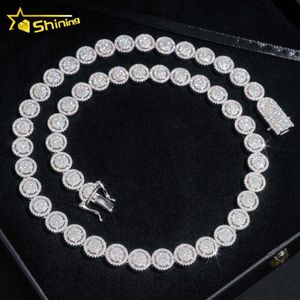 Guter Preis Moissanite Hip Hop 10 mm runde Perlendesign Rapper Schmuck Halskette vereisere kubanische Verknüpfungskette