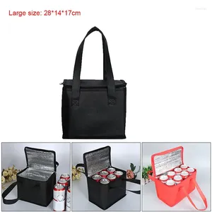 Storage Bags Portable Large Capacity Insulation Bag Foldable Picnic W/ Aluminum Foil For Lunch Box Travel Food Container