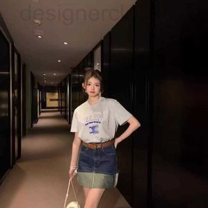 Женская футболка дизайнер интернет-знаменитость Тот же стиль 2024 Лето новая ручная украшение