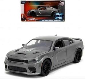 Diecast Model Cars Jada 1 24 2021 Dodge Charger SRT Hellcat Simulation Diecast Car Metal Alloy Model Car decoration display collection gifts Y240520IFLZ