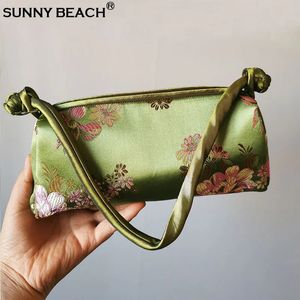 Fashion Luxury Chinese Style Silk Bag Women Handbag Japanese Hand Embroidery Cheongsam Female Cosplay Bags Clutch 240507