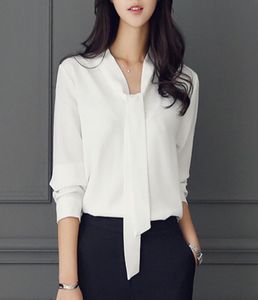 2017 Nya Autumnmal Work Women Shirts Högsta version Take OL Business Professional dyktblus Skjorta White Blue 100122806241