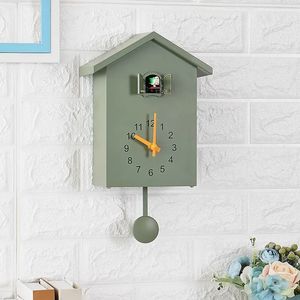 Modern Plastic Bird Cuckoo Design Quartz Wall Hanging Clock Timer for Home Office Decoration 240514