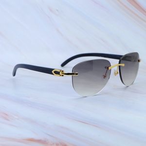 Svart buffelhorn ovala solglasögon för män och kvinnor designer carter lyxdesigner vintage solglasögon naturliga buffs gafas de sol hombre