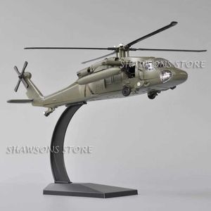 Aircraft Modle 1 72 Die Casting Aircraft Model Toy UH-60 Universal Helicopter Gunship Black Hawk Micro Copy Sound and Light s2452089