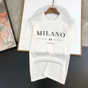 Maglietta da uomo della lettera di moda di marca da uomo 100cotton estate tees a maniche corte a maniche corta indossare top da streetwear caltoli 240520