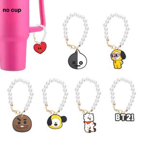Chain Bt21 17 Pearl With Charm Charms For Cup Handle Tumbler Accessories Shaped Drop Delivery Ot1Hf