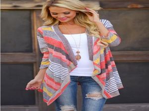 Women Spring New Cardigan Boho Outwear Knitted Jacket Coat Tops Loose Sweater Casual Striped Tops Clothes for Female8832104