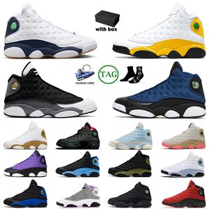 13s Basketball Shoes para homens Man Homem 13 Big Size 47 Solefly Balck Cat Flint criou tênis hiper hiper francês OG