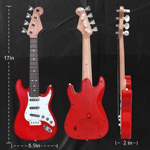 Gitara 17-calowa dziecięca zabawka gitarowa 4-strunowa elektryczna instrument muzyki gitarowej przenośny elektroniczny instrument WX841565