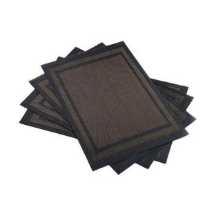 Mats & Pads Placemats Pvc Dining Table Mat Heat Insation Stain Resistant Placemat Anti Slip Washable Woven Vinyl Pad Restaurant Plate Dhqga
