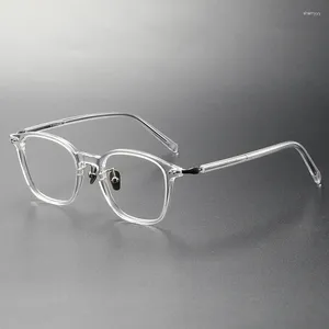 Sunglasses Frames High Quality Japanese Square Handmade Transparent Eyeglasses Optical For Men And Women Vintage Glasses Acetate Frame