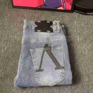 Herren Jeans Designer Herren Jeans Elastizität Jean Hombre Hosen Männer Modemarke Luxushose Jeans Pant Trend Brand Motorradhose Herren dünne blaue Hose