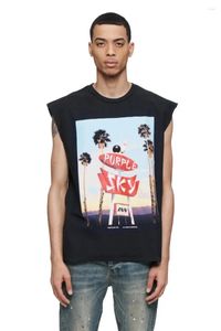 Men's T Shirts 2024SS Niche Brand Meichao High Street Is A Casual And Comfortable Cotton Oversize Sleeveless T-shirt For Men Women