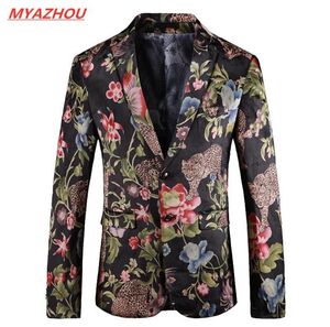 Men039s Suit Blazer Branding Men Stamping Blazer Mash 2021 Fancy Slim Jacket Slimtal Stage Singer Costume Fashion Mens Paisley7484209