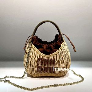 mini vegetable bag designer handbag shoulder bags Rustic resort style Weaving tote sweet and versatile crossbody