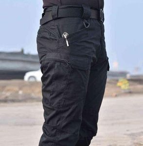 Męskie kamuflażowe spodnie cargo elastyczne wielokrotne kieszonkowe militarne spodnie płciowe joggery na zewnątrz spodni plus taktyczne spodnie rozmiarowe mężczyźni g22051322640