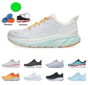 Clifton Mens Running Shoes Womens Bondi Designer Sneakers Triple Black Lilac Marble Men Male Sports Casual Shoes Summer Song Blue Oreo Rose Rose Women Woman Zapatos