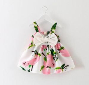 Nya babyklänningar mönster Print Lemon Cartoon Birthday Dress Girl Dress 2019 Kvinna som sommarkläder barnflickor8540207