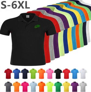 Summer Breathable Polo Shirt Men's Brand LOGO Embroidery Short Sleeve T Shirt Casual Loose Oversized Tops Men Clothing Polo Shirt