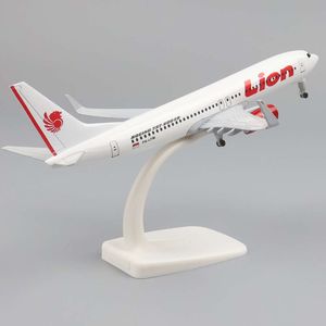 Aircraft Model 20cm 1:400 Lion B737 Metal Replica Alloy Material With Landing Gear Wheels Ornament Toy Boy Birthday Gift