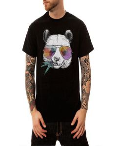 Sommaren 2020 Nya casual glasögon panda tryck kort ärm t shirt män oneck bomull streetwear tshirt toppar tees hip hop us size5566867