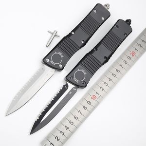 A5-kant tandplatta Micro OTF Tech Knife Blade 60HRC Hårdhet Aluminiumlegering Handtaget utomhus camping självförsvar frukt knivar