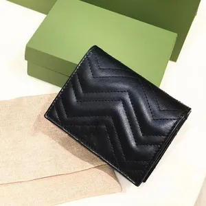 Luxury Coin Purses Card Holder With box coin pouch Designer Wallets CardHolder id card mini key wallet Womens mens high quality black Leather purse fashion card case