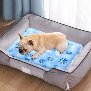 Hundkylningsmatta Summer Pet Cold Bed For Small Big Dogs Accessories Cat Drable Filt Sofa Ice Pad 240520