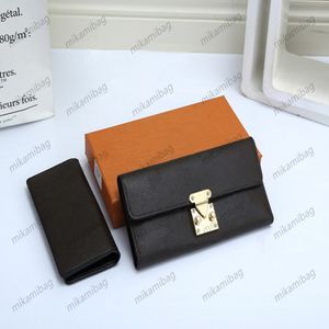 Designer Wallet Top Real Leather Wallet Men and Women Zipper Long Card Holders Coin Purses Woman Shows Exotic Clutch Wallets With box 221Y