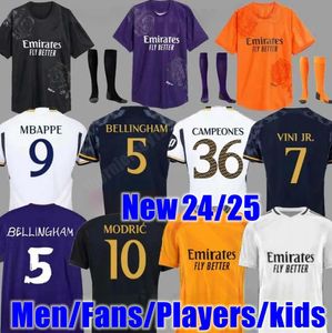 24 25 Bellingham Soccer Jerseys Y-3 Football Shirt Vini Jr Camavinga Alaba Hazard Asensio Modric Marcelo Real Madrids Final Camiseta Men Kids Kit
