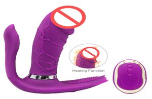 Kadın Giyilebilir Vibratör Isıtmalı Vibratör Kelebek Panties Güçlü Vibratör Klitor Anal Fiş Yapılıcı Seks Toys1138917