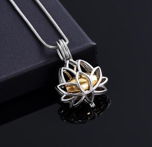 KASD1860 Kremacja ze stali nierdzewnej Urna Ashes Biżuteria do kobiet Przedmiot prezentowy Lotos Flower Naszycie