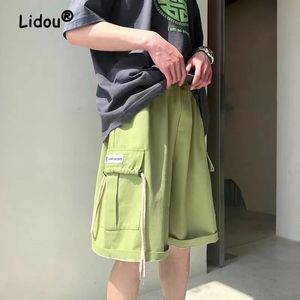 High Street Casual Large Pocket Full Matching Goods Shorts for Mens Classic Summer Loose Sticky Cloth Youth Trendy and Handsome Shorts 240518