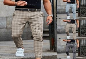 Pants Slim Plaid Streetwear Elastic Waist Fit Jogging Joggers Men Korean Hip Hop Broek Plus Size9464069