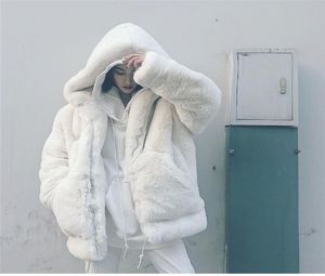 Rex Rabbit Fell Coat Frauen039s mittlere lange eingedickte Imitation Plüsch Fashion Sweater JLBC5143601302