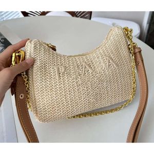 2024NEW Straw Bags أكياس نايلون كتف حقائب اليد محافظ المصمم Crossbody Lady Hobos Underarm Bag Baguettes Small Totes2024